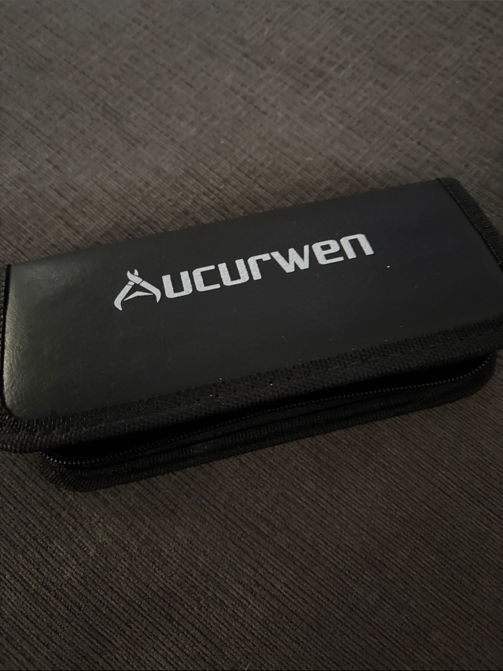 Black Zippered Travel Tool Pouch for toenails.
